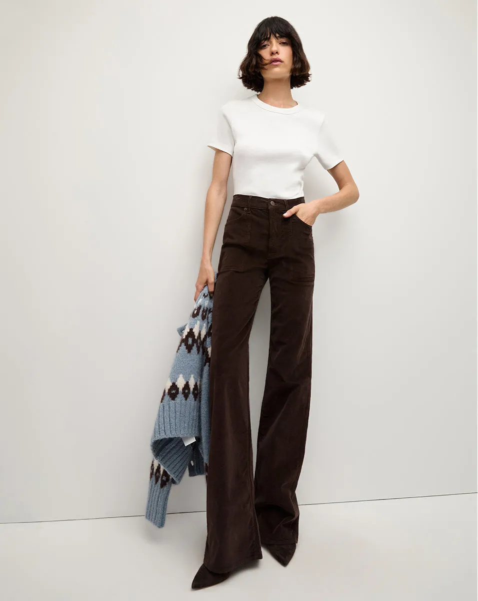 Crosbie Corduroy Slim Wide-Leg Pant sold by Veronica Beard product image thumbnail 3