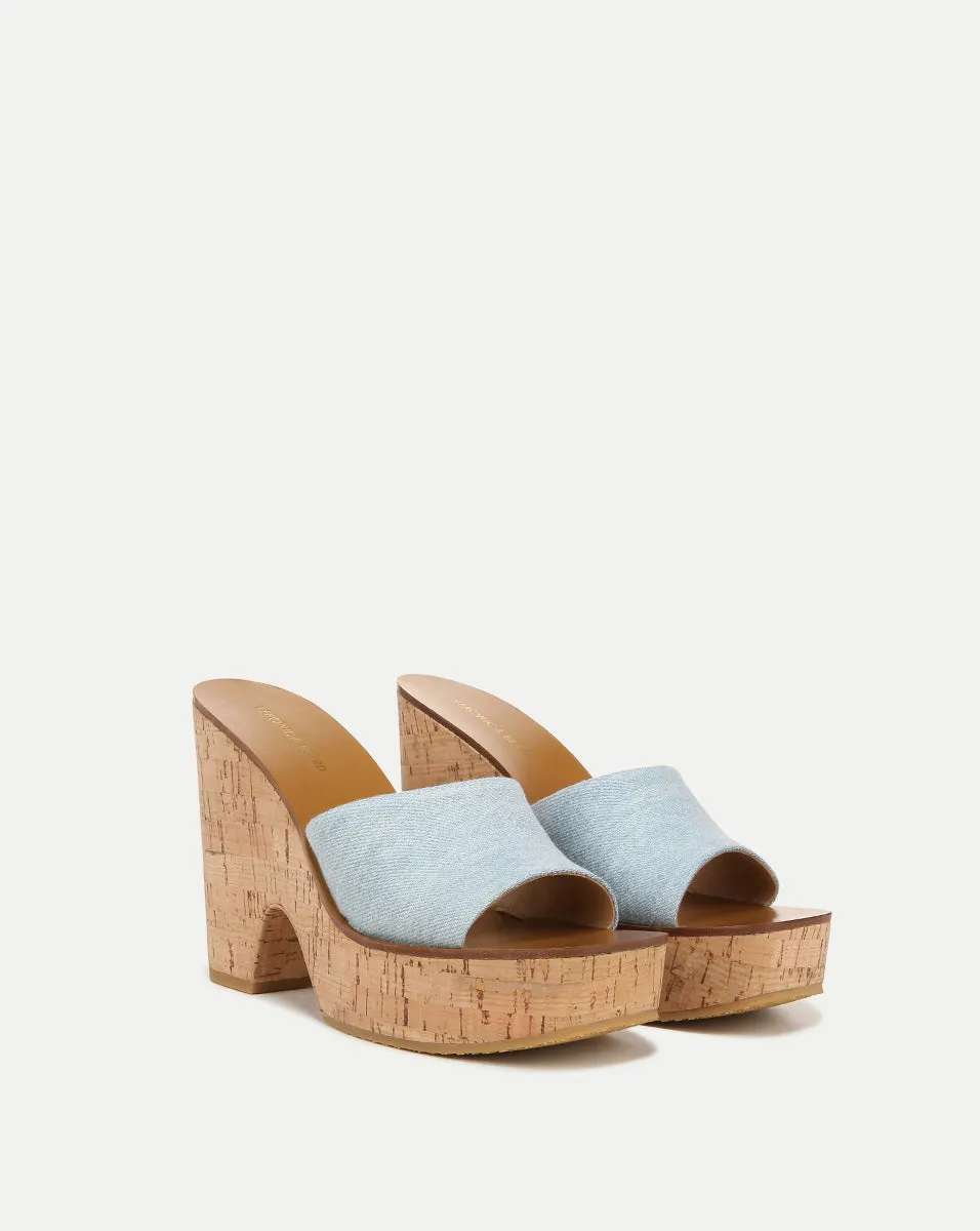 Paulita Denim Wedge Sandal sold by Veronica Beard product image thumbnail 2