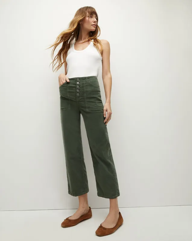 Crosbie Corduroy Cropped Wide-Leg Pant sold by Veronica Beard