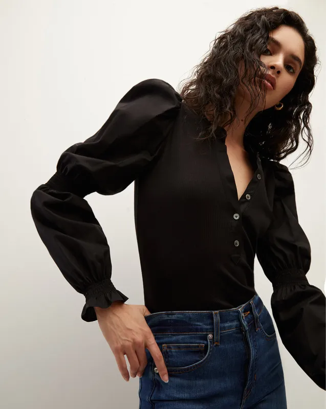Effy Puff-Sleeve Top sold by Veronica Beard