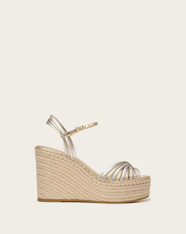 Ravina Leather Espadrille Sandal sold by Veronica Beard
