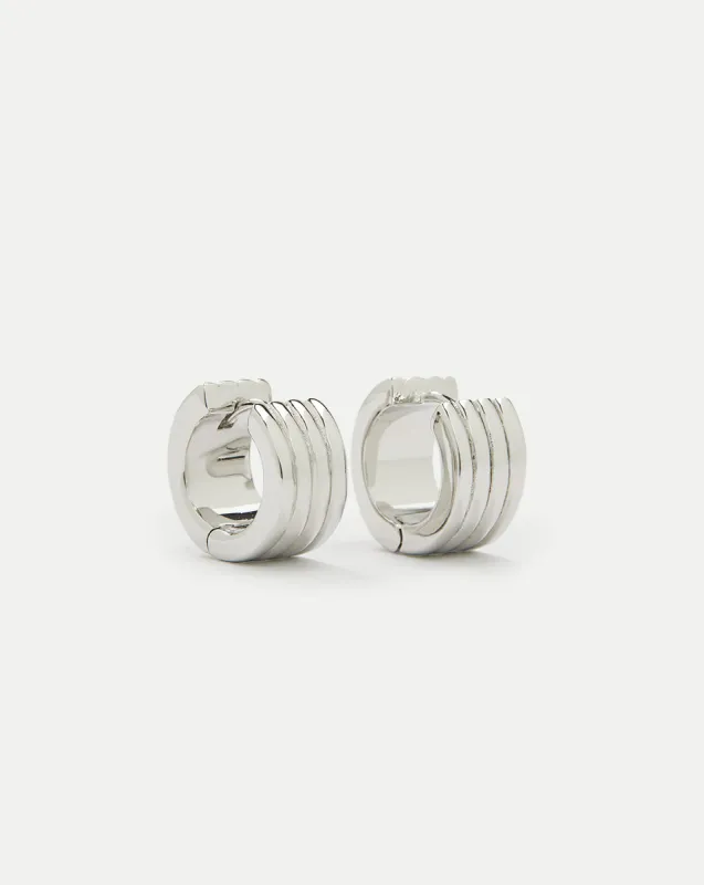 Silver Ridge Hoop Earrings sold by Veronica Beard