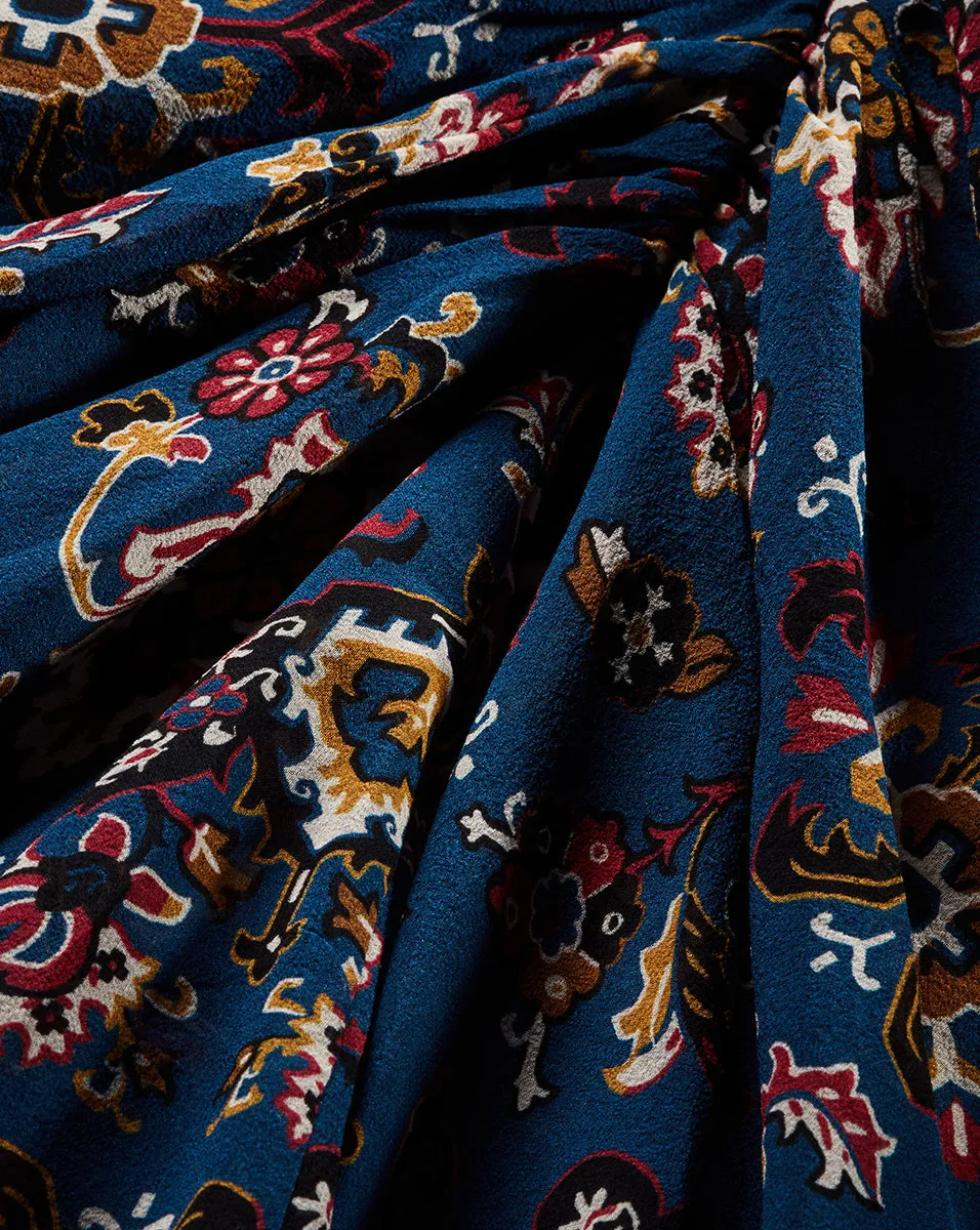 Sira Ruched Silk Skirt sold by Veronica Beard product image thumbnail 4