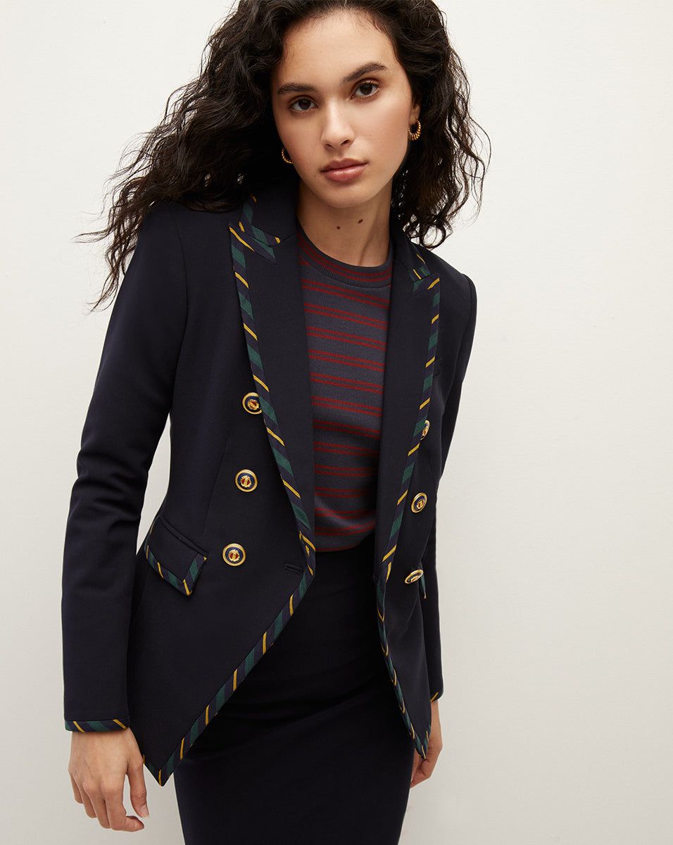 Miller Striped Piping Dickey Jacket sold by Veronica Beard