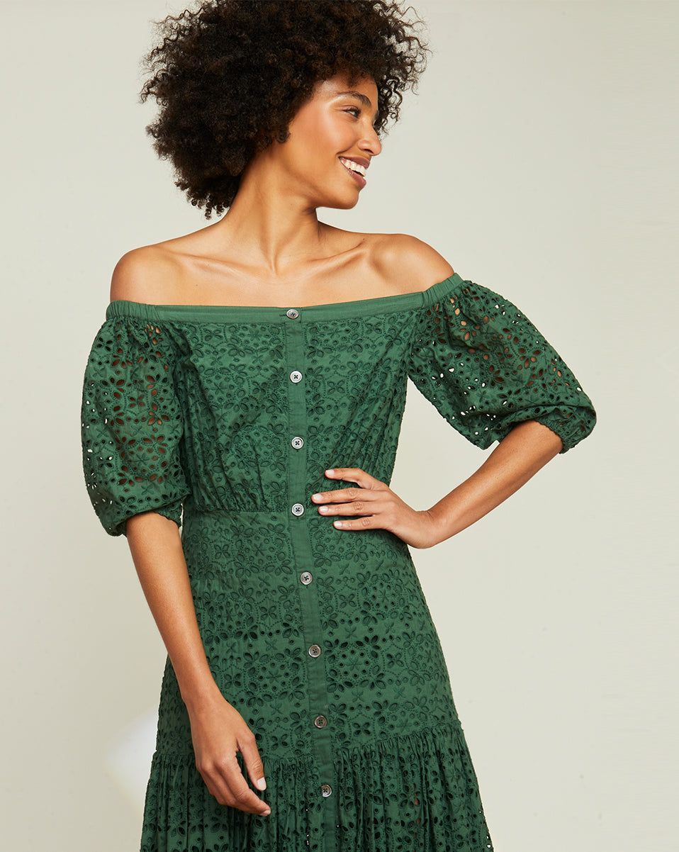 Cali Eyelet Dress sold by Veronica Beard product image thumbnail 3