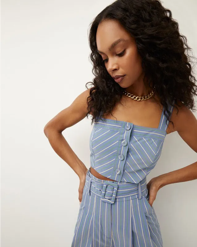 Milton Striped Crop Top sold by Veronica Beard