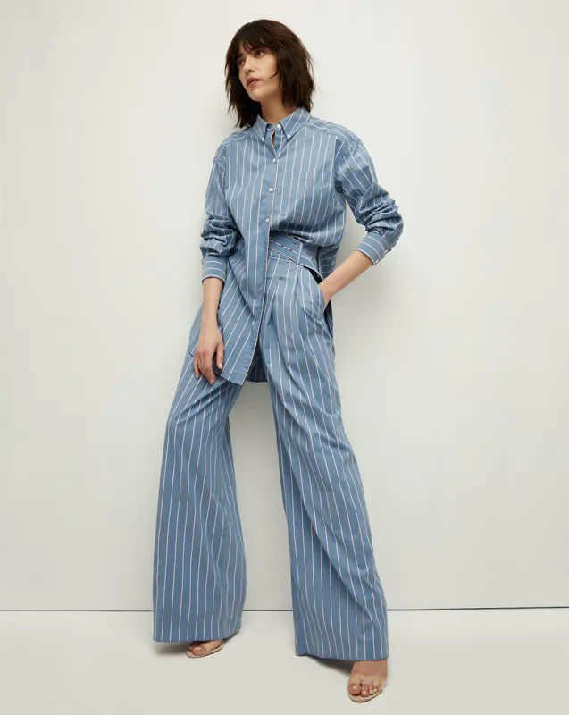 Maliyah Striped Wide-Leg Pant sold by Veronica Beard