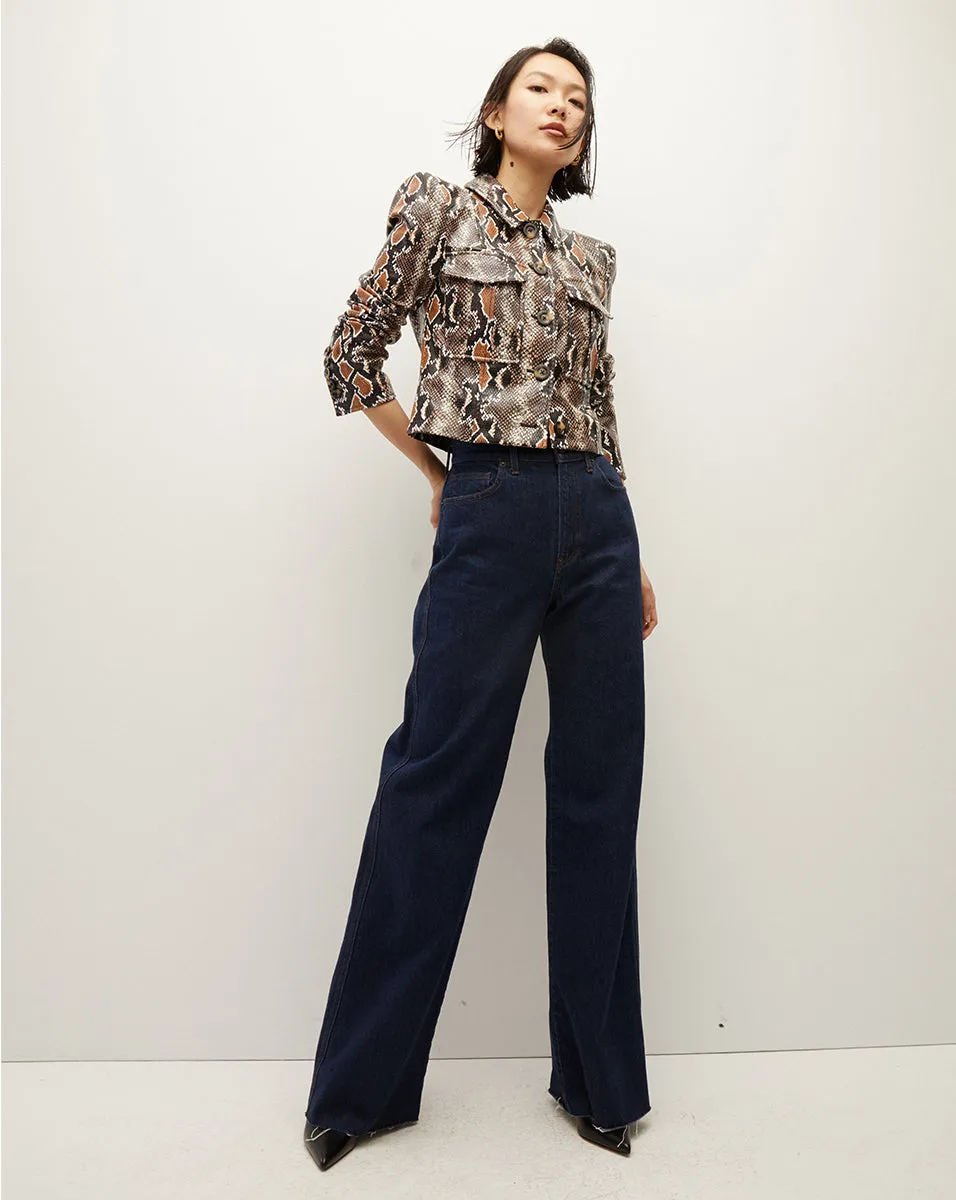 Fulham Python Vegan Leather Jacket sold by Veronica Beard product image thumbnail 5