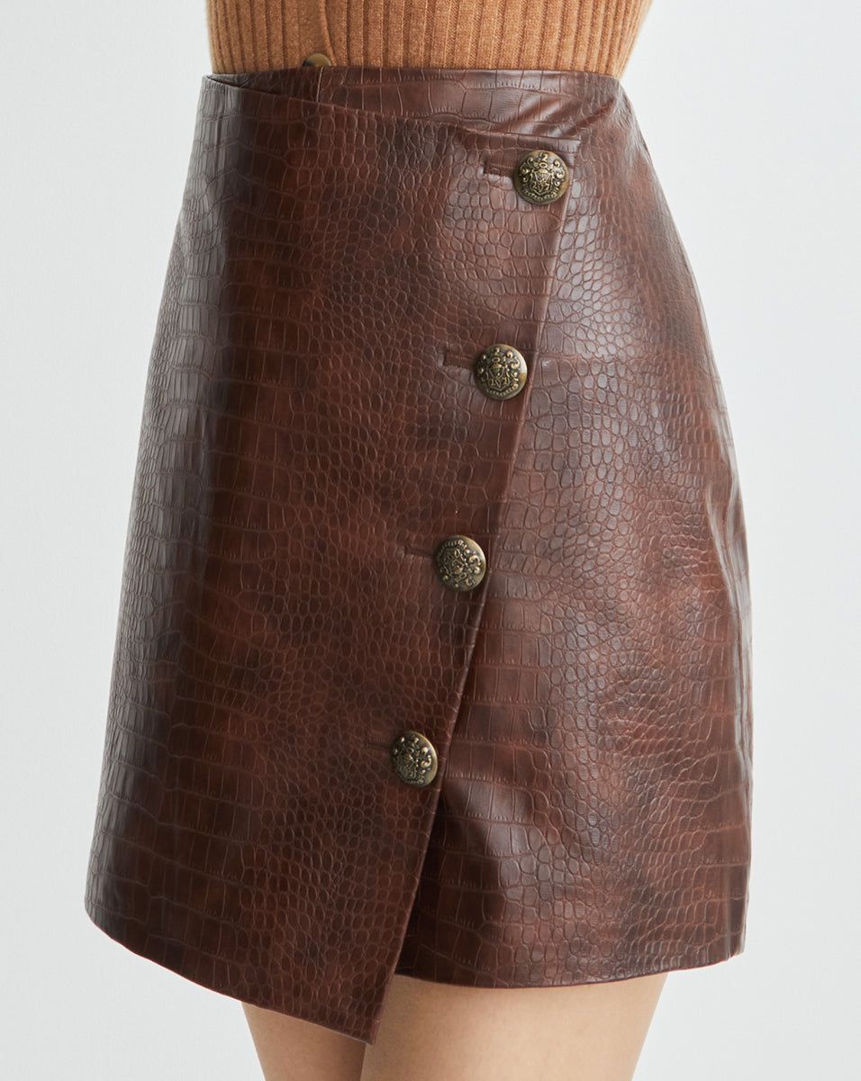 Dinard Vegan-Leather Skirt sold by Veronica Beard product image thumbnail 2