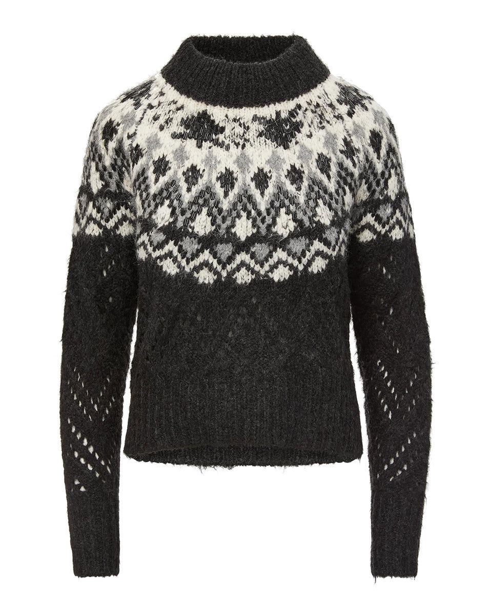 Jerin Embellished Fairisle Sweater sold by Veronica Beard product image thumbnail 5