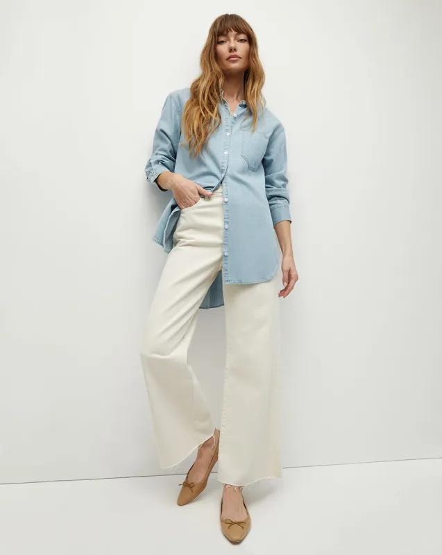 Maya Chambray Button-Down Shirt sold by Veronica Beard
