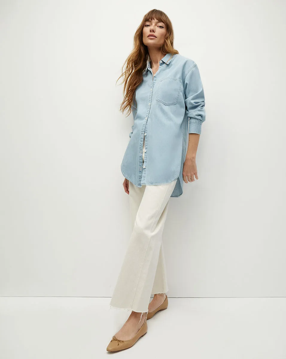 Maya Chambray Button-Down Shirt sold by Veronica Beard product image thumbnail 3