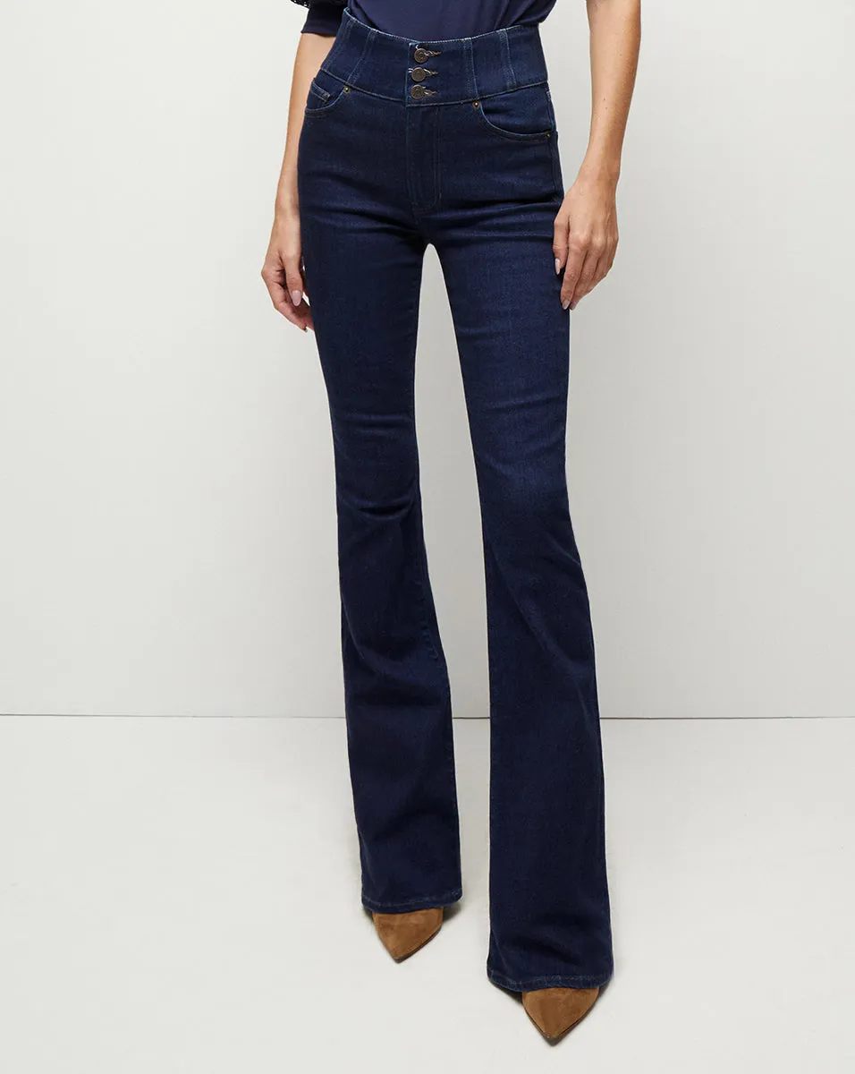 Beverly Corset Waist Skinny-Flare Jean sold by Veronica Beard product image thumbnail 2