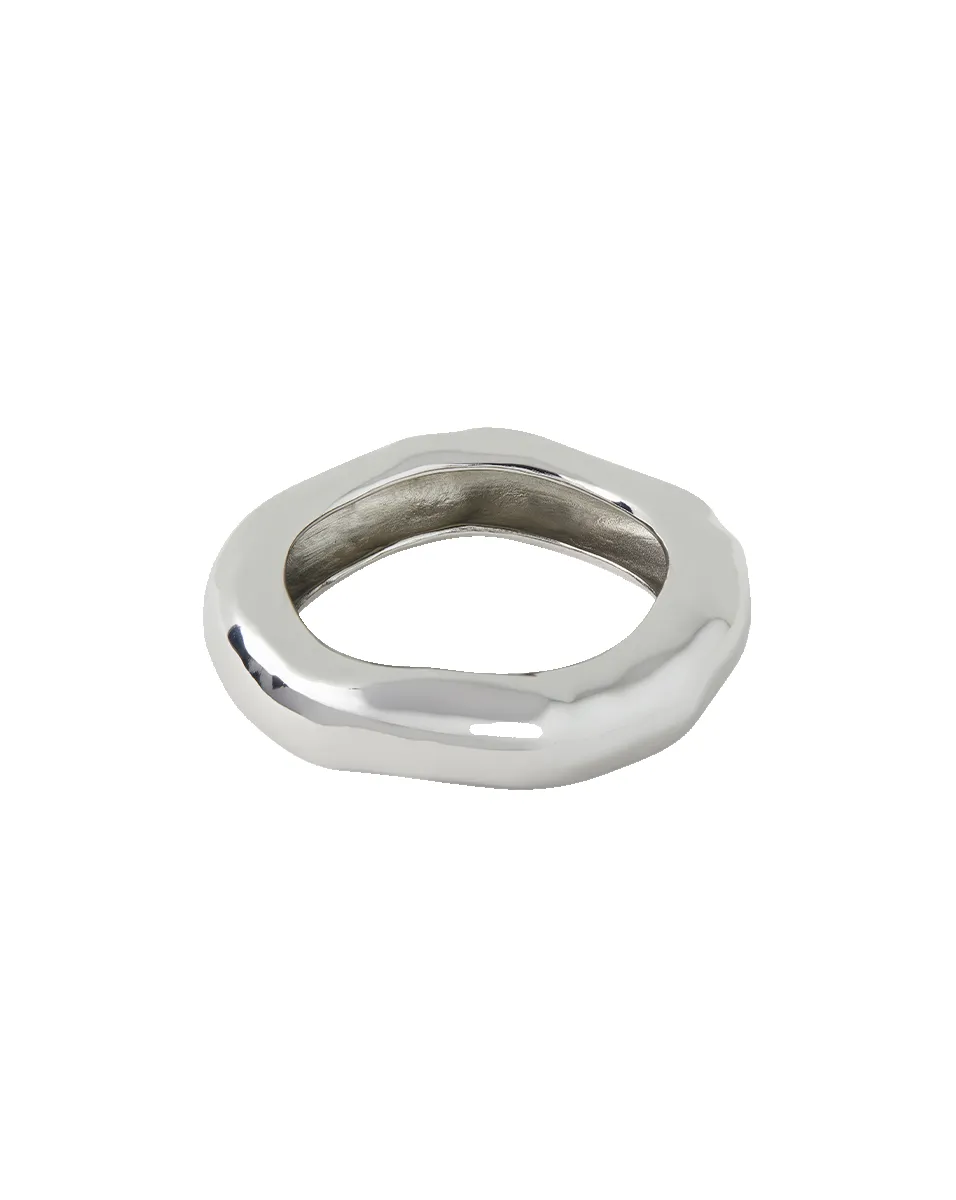 Large Molten Silver Bangle Bracelet sold by Veronica Beard product image thumbnail 3