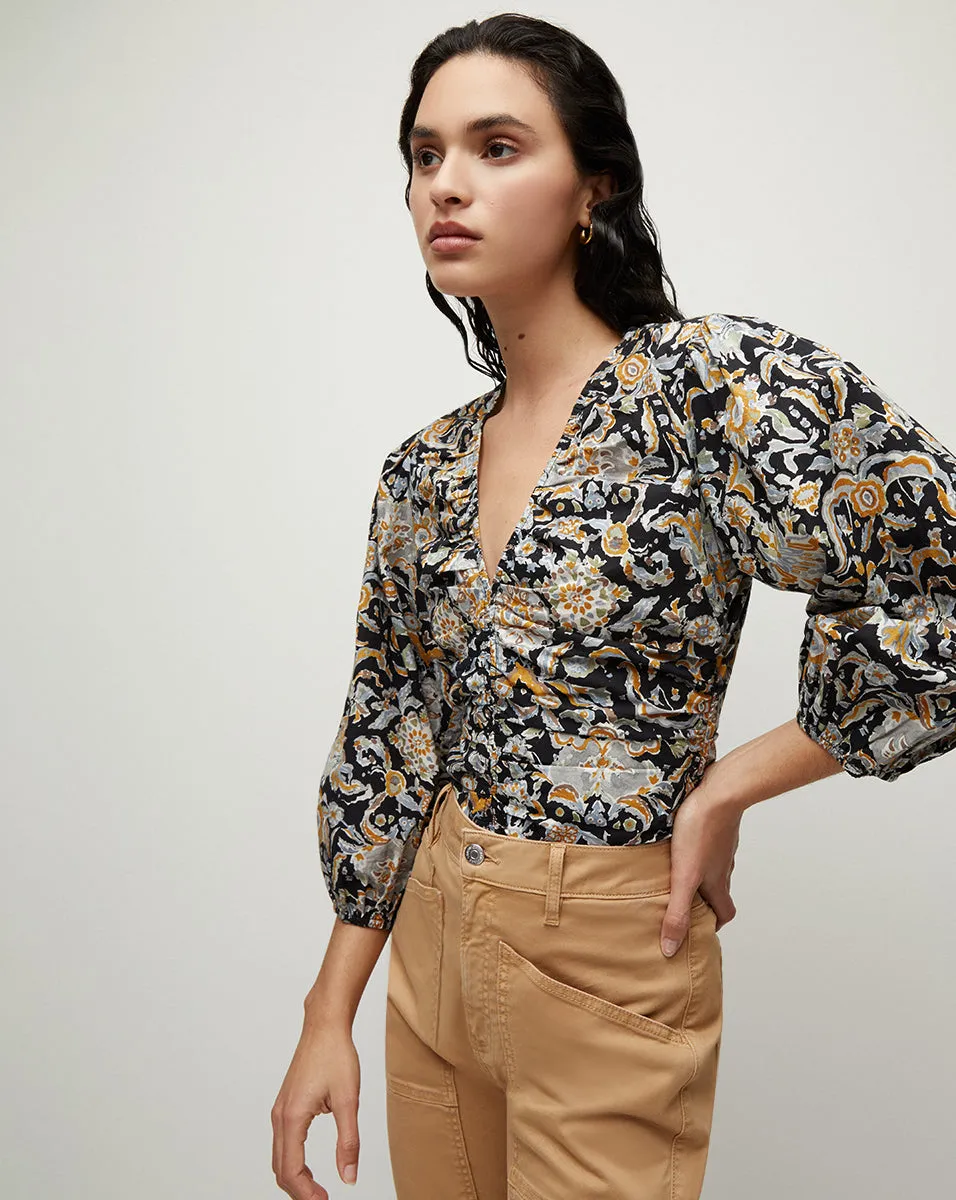 Breanna Poplin Top sold by Veronica Beard