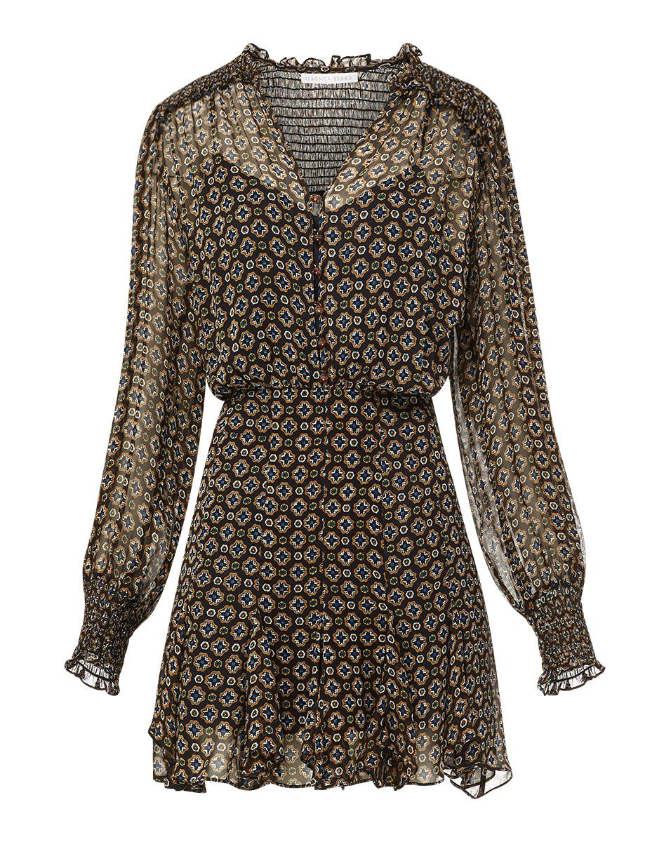 Sacchi Token-Print Dress sold by Veronica Beard product image thumbnail 5