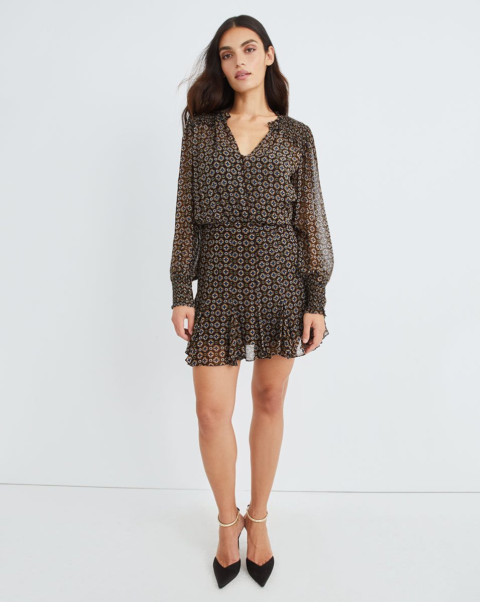 Sacchi Token-Print Dress sold by Veronica Beard