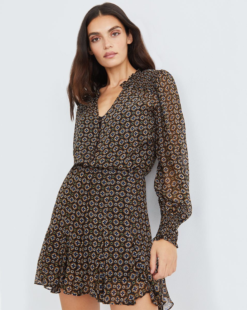 Sacchi Token-Print Dress sold by Veronica Beard product image thumbnail 2