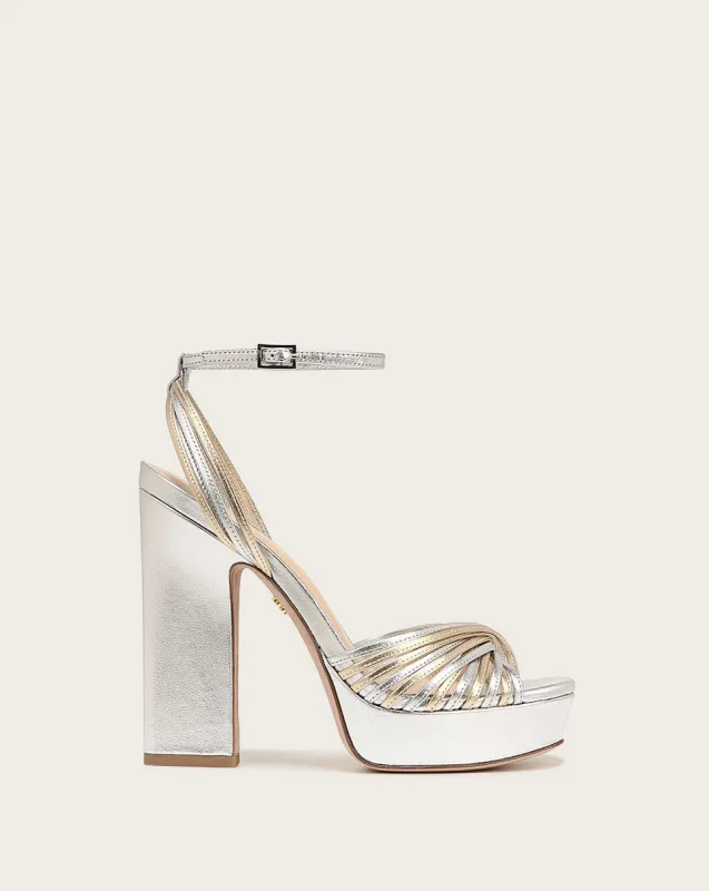 Fletcher Strappy Leather Sandal sold by Veronica Beard