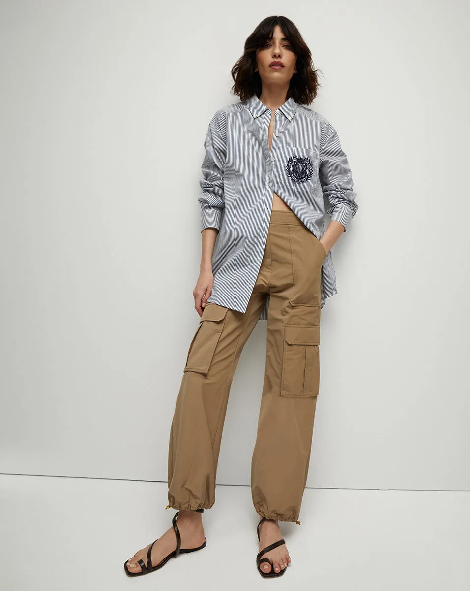 Lloyd Striped Button-Down Top | Logo Crest sold by Veronica Beard product image thumbnail 5