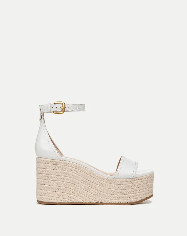 Gianna Raffia Wedge Sandal sold by Veronica Beard