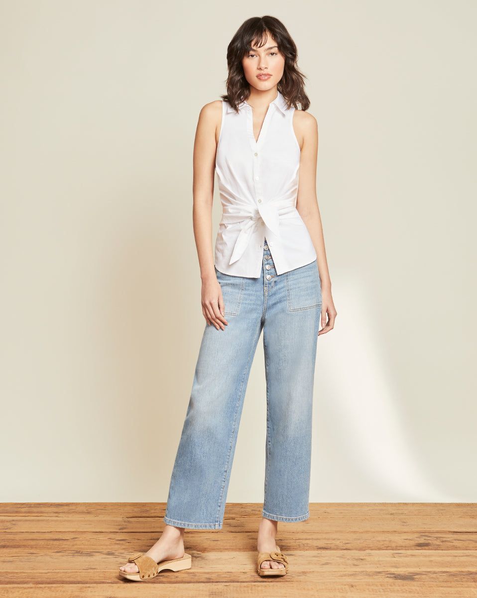 Vallie Tie-Front Shirt sold by Veronica Beard product image thumbnail 3