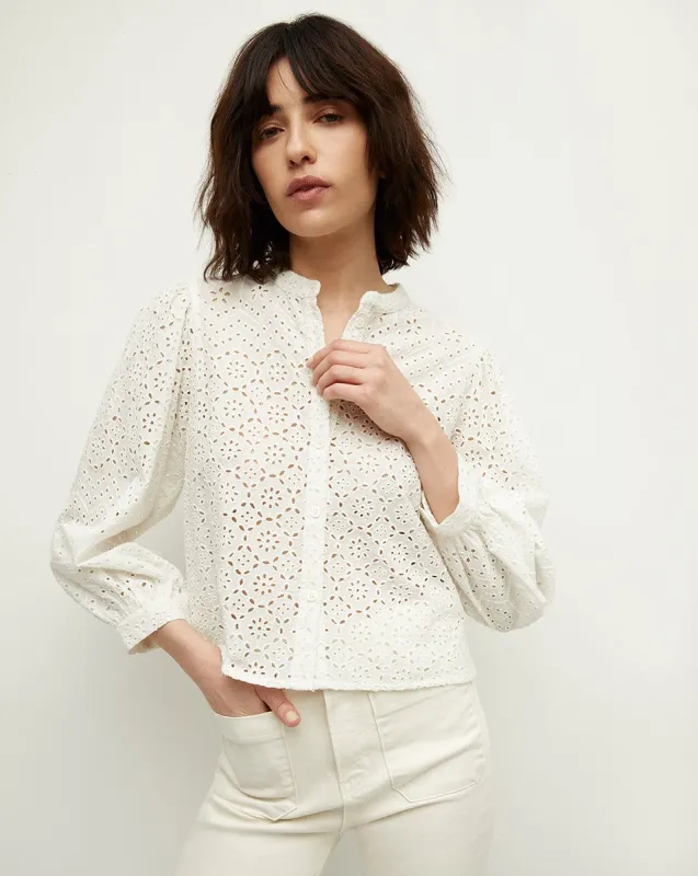 Vitale Eyelet Top sold by Veronica Beard
