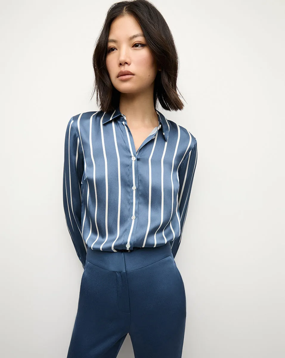 Monique Silk Button-Down Shirt sold by Veronica Beard