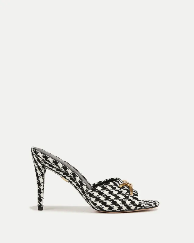 Mirren Houndstooth Open-Toe Mule sold by Veronica Beard