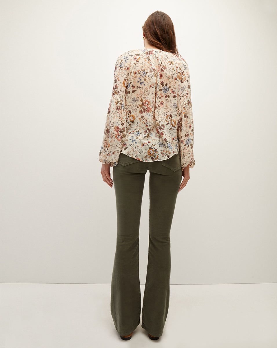Clarina Floral Silk-Georgette Top sold by Veronica Beard product image thumbnail 5