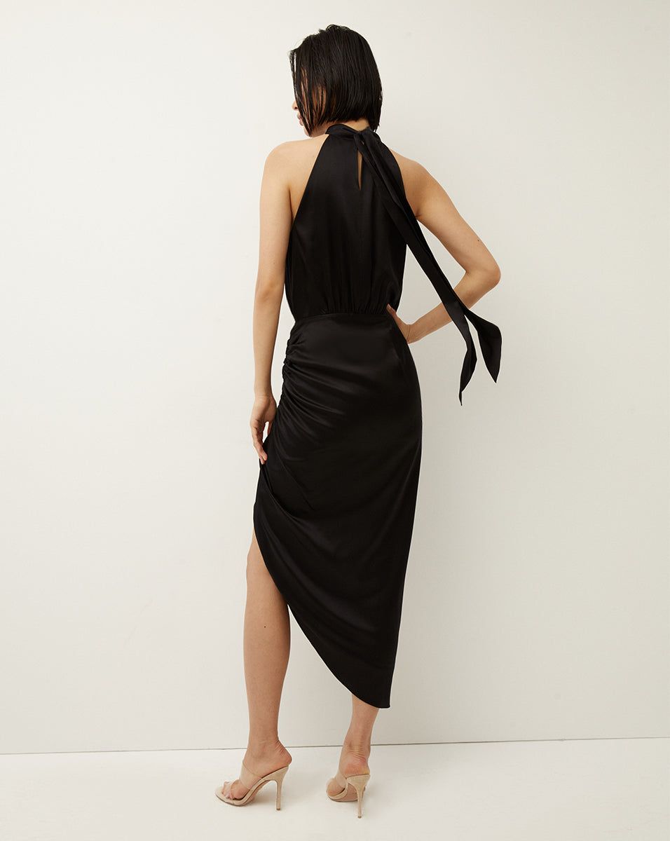 Gabriella Silk Halter Dress sold by Veronica Beard product image thumbnail 3