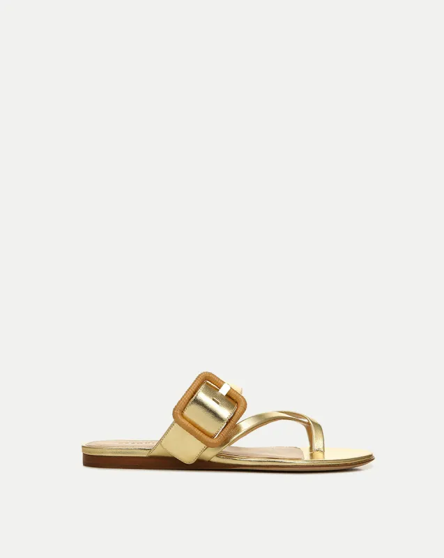 Salva Metallic Crisscross Sandal sold by Veronica Beard