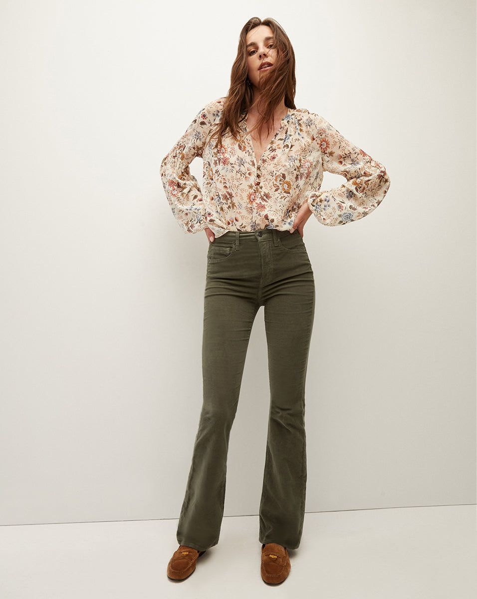 Clarina Floral Silk-Georgette Top sold by Veronica Beard product image thumbnail 2