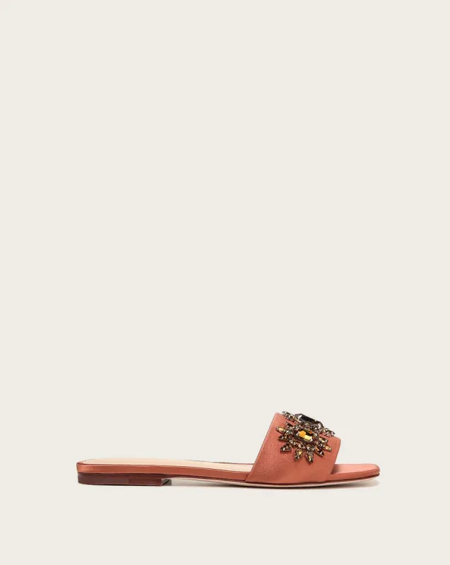 Maggie Embellished Flat Sandal made by Veronica Beard