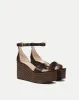 Gianna Raffia Wedge Sandal sold by Veronica Beard