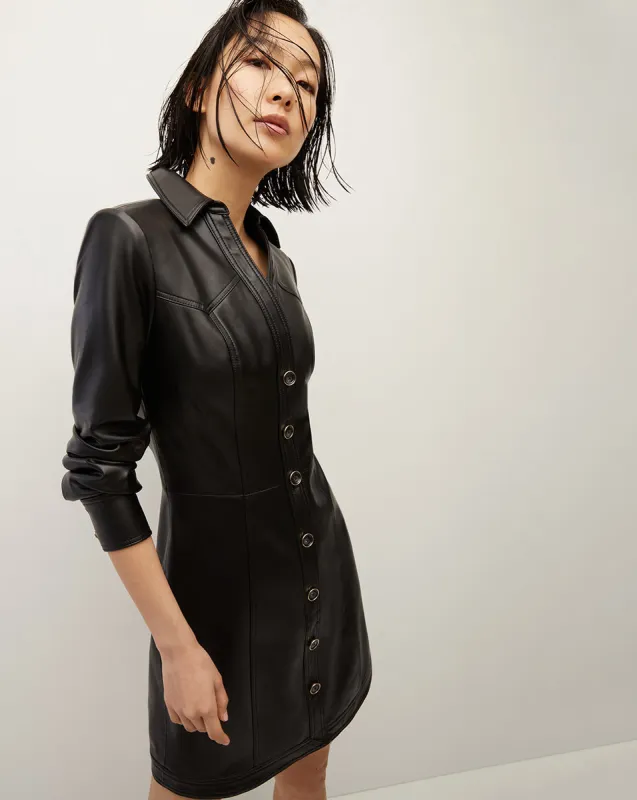 Garrett Vegan Leather Dress sold by Veronica Beard