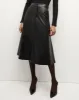 Louise Vegan Leather Skirt sold by Veronica Beard