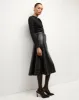 Louise Vegan Leather Skirt sold by Veronica Beard
