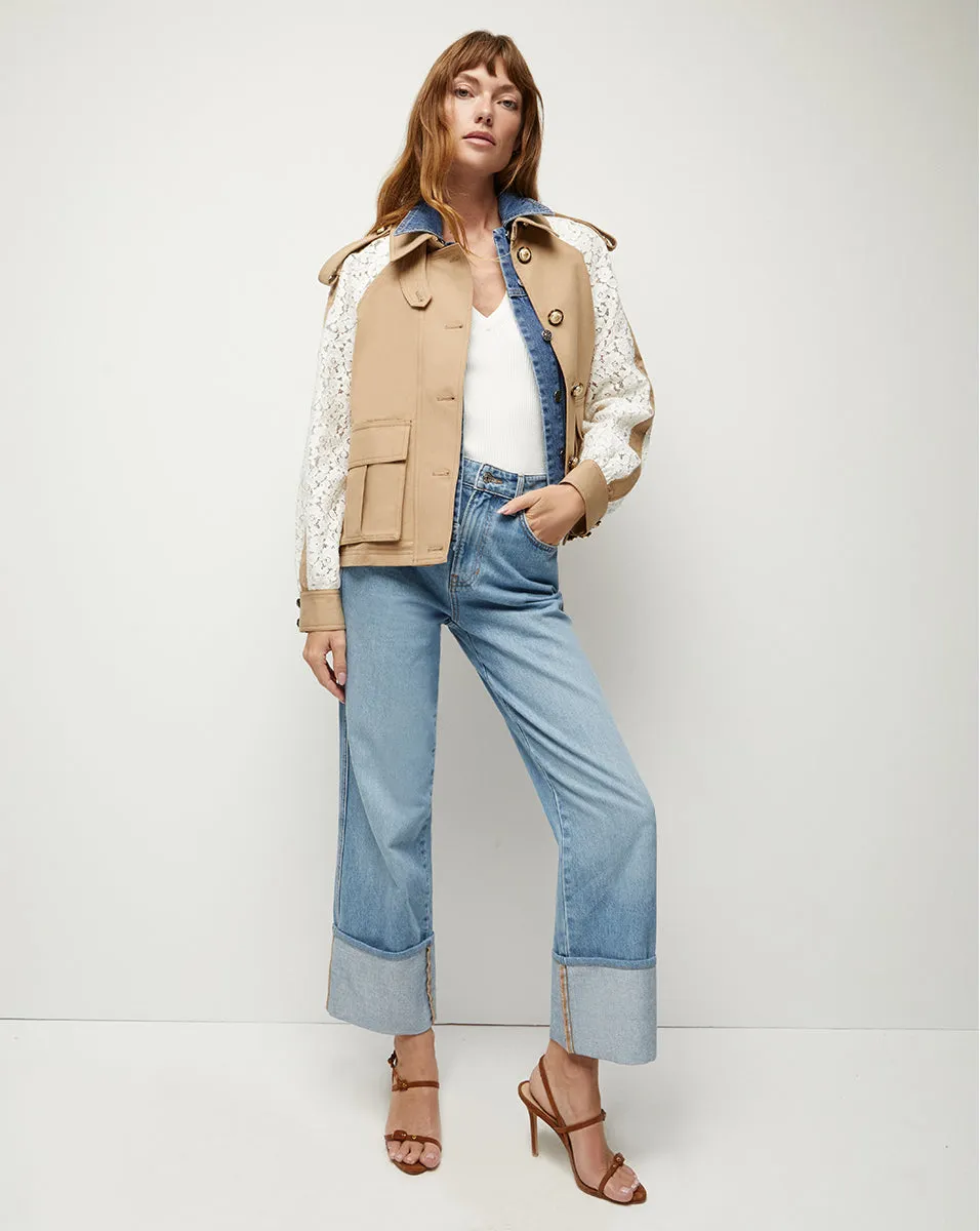 Oda Mixed-Media Dickey Coat sold by Veronica Beard product image thumbnail 4