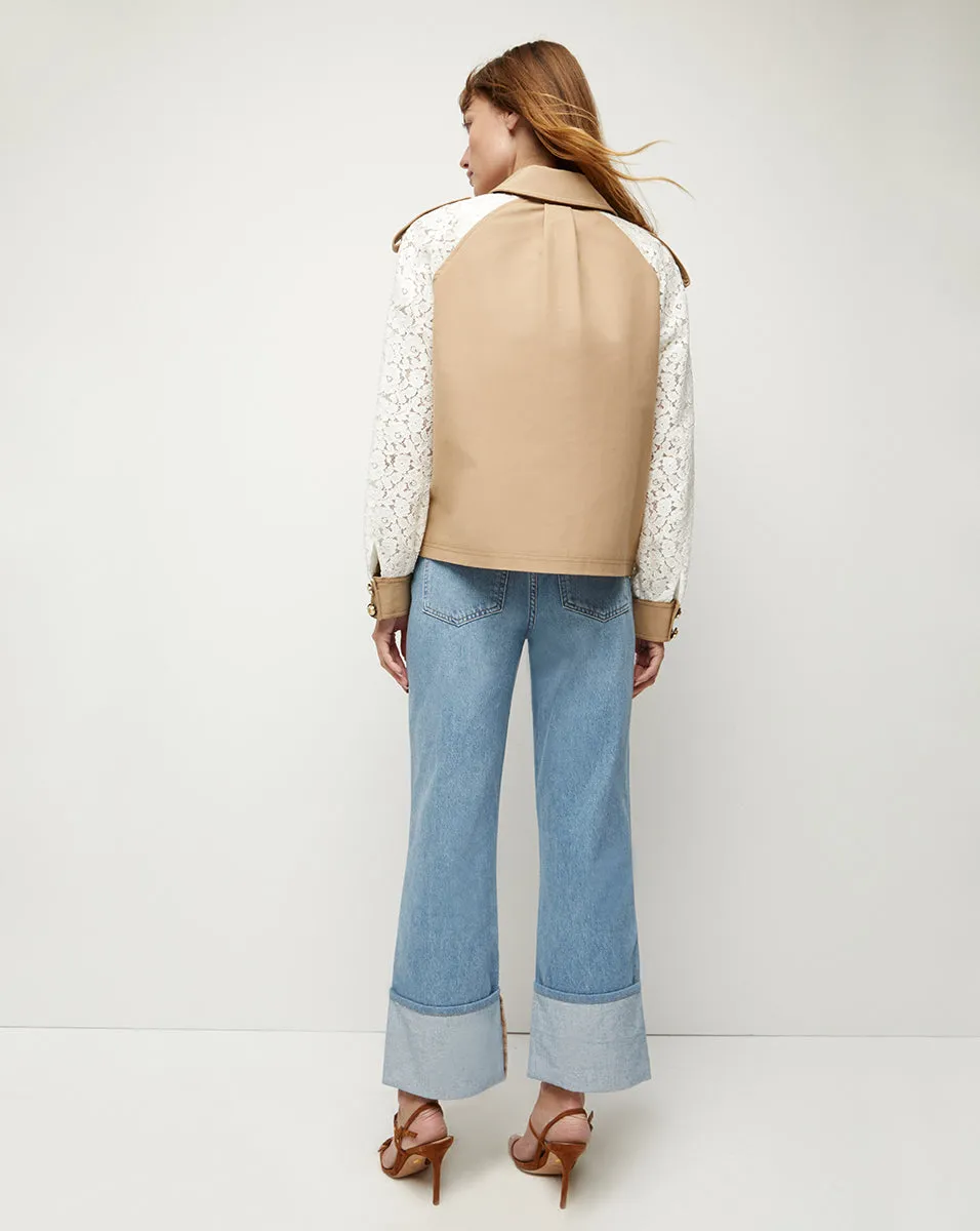 Oda Mixed-Media Dickey Coat sold by Veronica Beard product image thumbnail 5