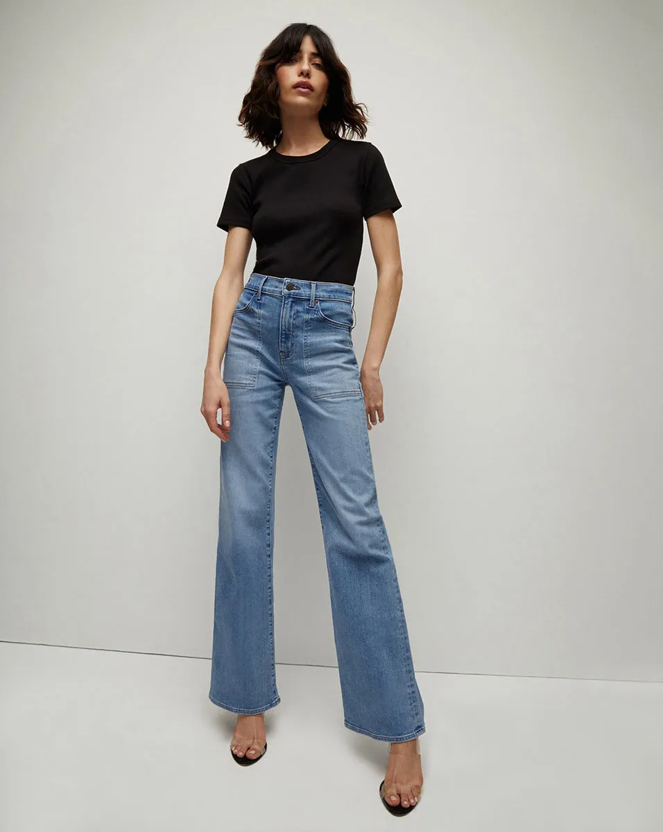 Crosbie Slim Wide-Leg Jean sold by Veronica Beard