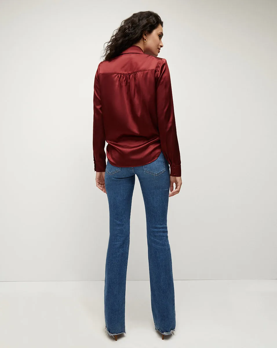 Rozik Stretch-Silk Charmeuse Top sold by Veronica Beard product image thumbnail 3