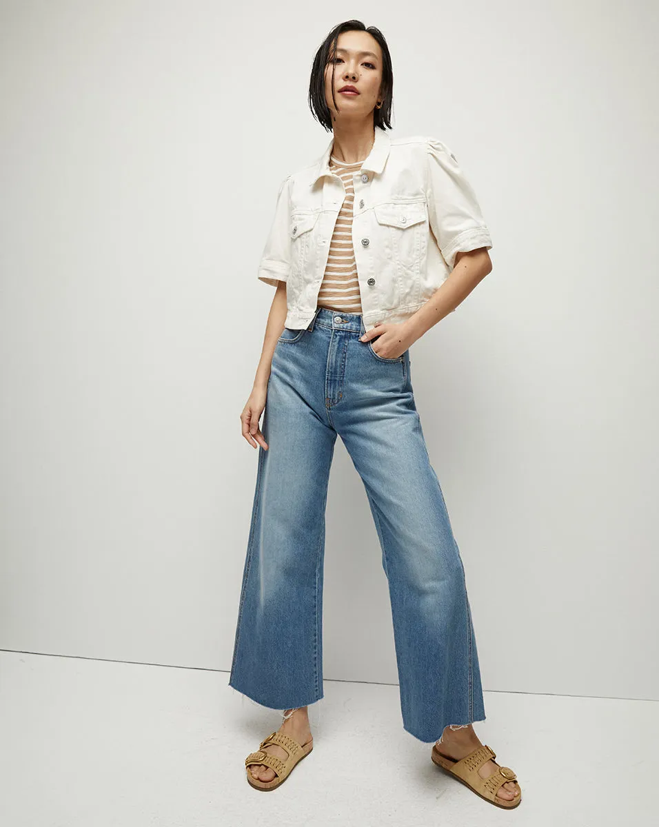 Raina Short-Sleeved Denim Jacket sold by Veronica Beard product image thumbnail 3