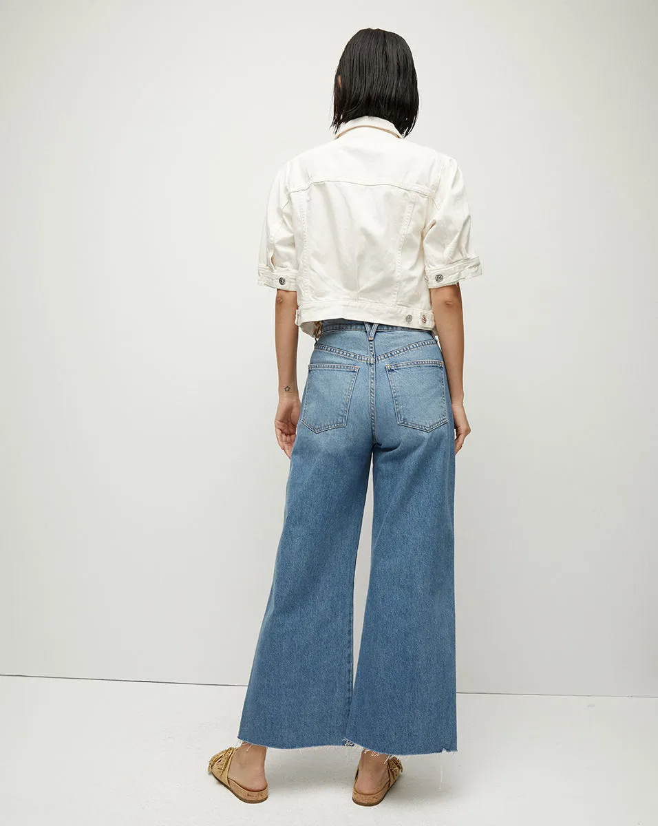 Raina Short-Sleeved Denim Jacket sold by Veronica Beard product image thumbnail 4