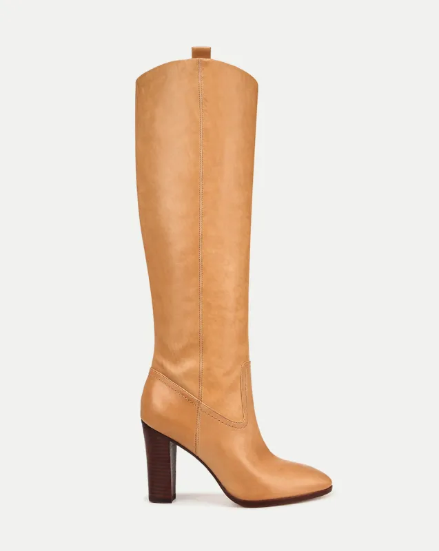 Vesper Leather Knee-High Boot sold by Veronica Beard
