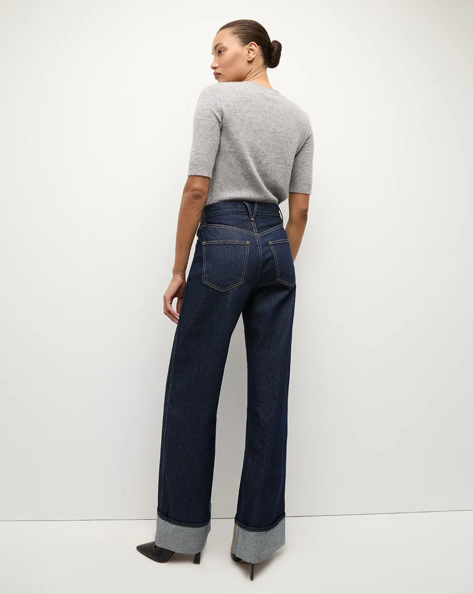 Taylor Cuffed Wide-Leg Jean sold by Veronica Beard product image thumbnail 4