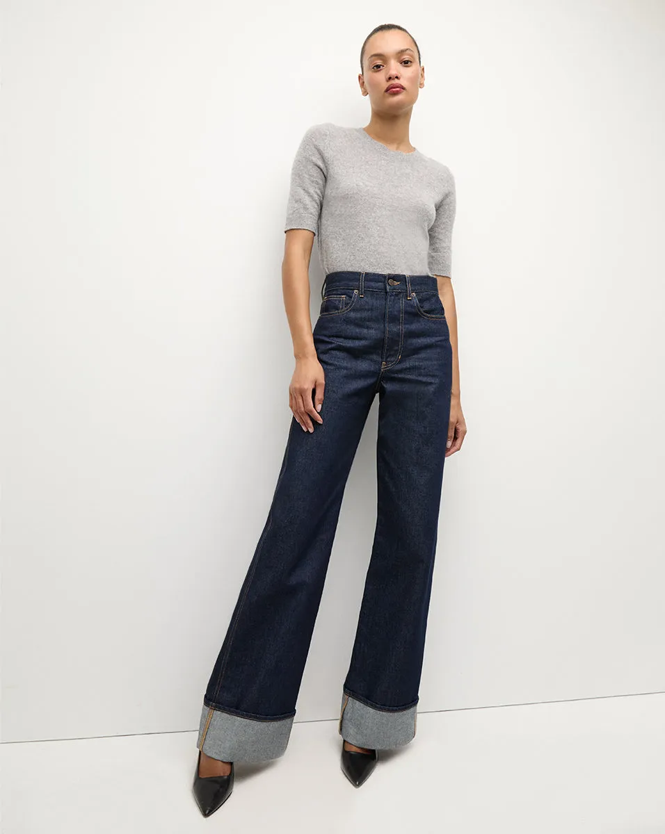 Taylor Cuffed Wide-Leg Jean sold by Veronica Beard