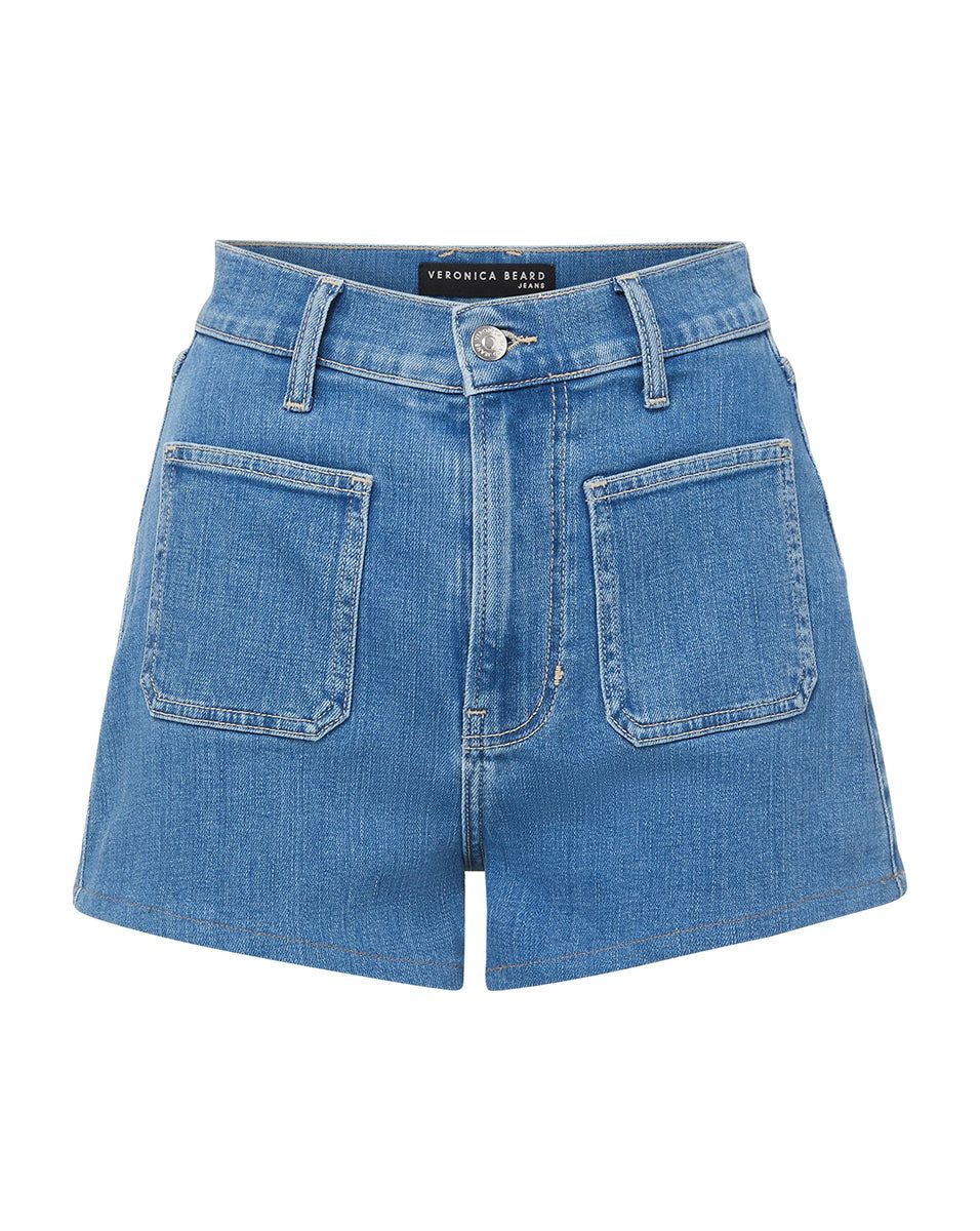 Elijah Patch-Pocket Denim Short sold by Veronica Beard product image thumbnail 4
