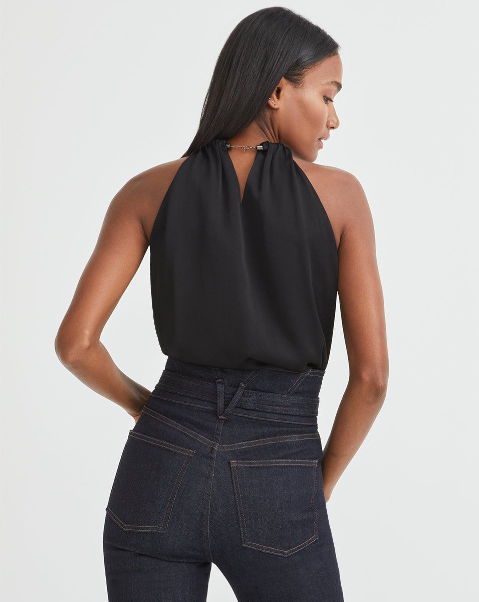 Kusumi Satin Halter Top sold by Veronica Beard product image thumbnail 3