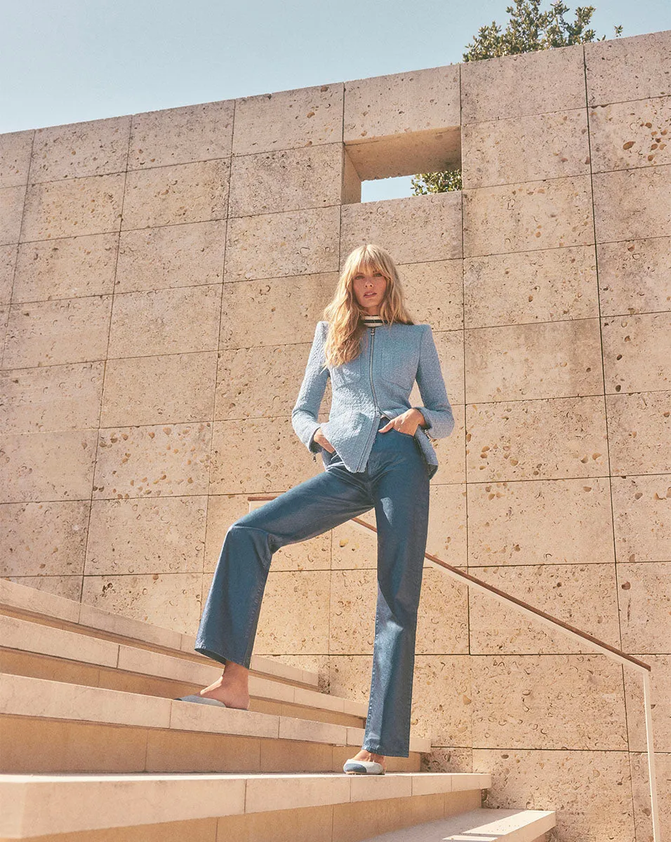 Dylan Metallic Straight-Leg Jean sold by Veronica Beard product image thumbnail 5